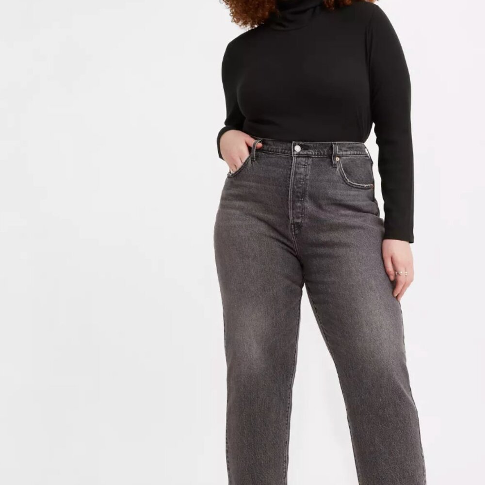 RIBCAGE STRAIGHT ANKLE WOMEN'S JEANS (PLUS SIZE) TWO FOR ONE